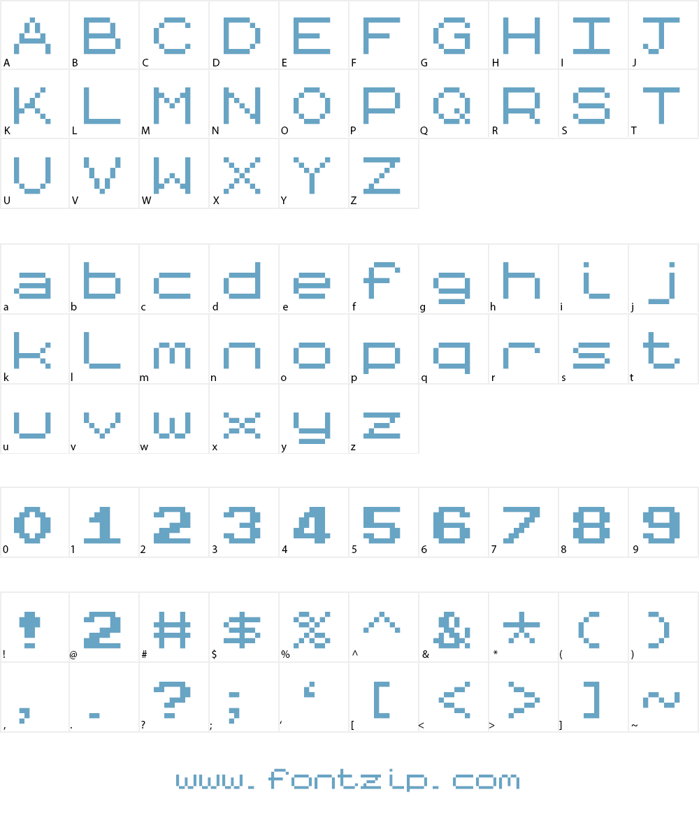Bittypix Monospace Font Character